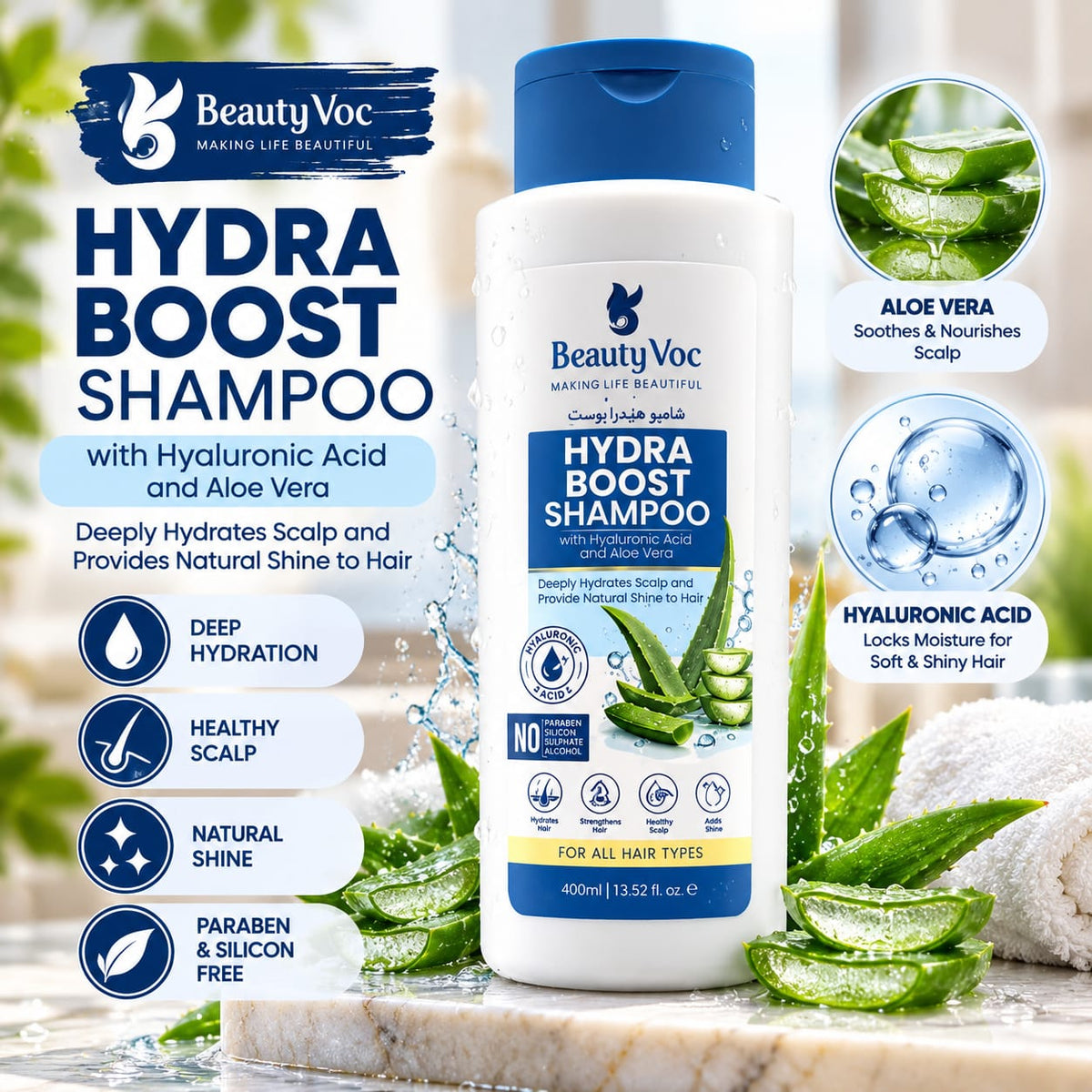 BEAUTY VOC HYDRA BOOST SHAMPOO 400ML