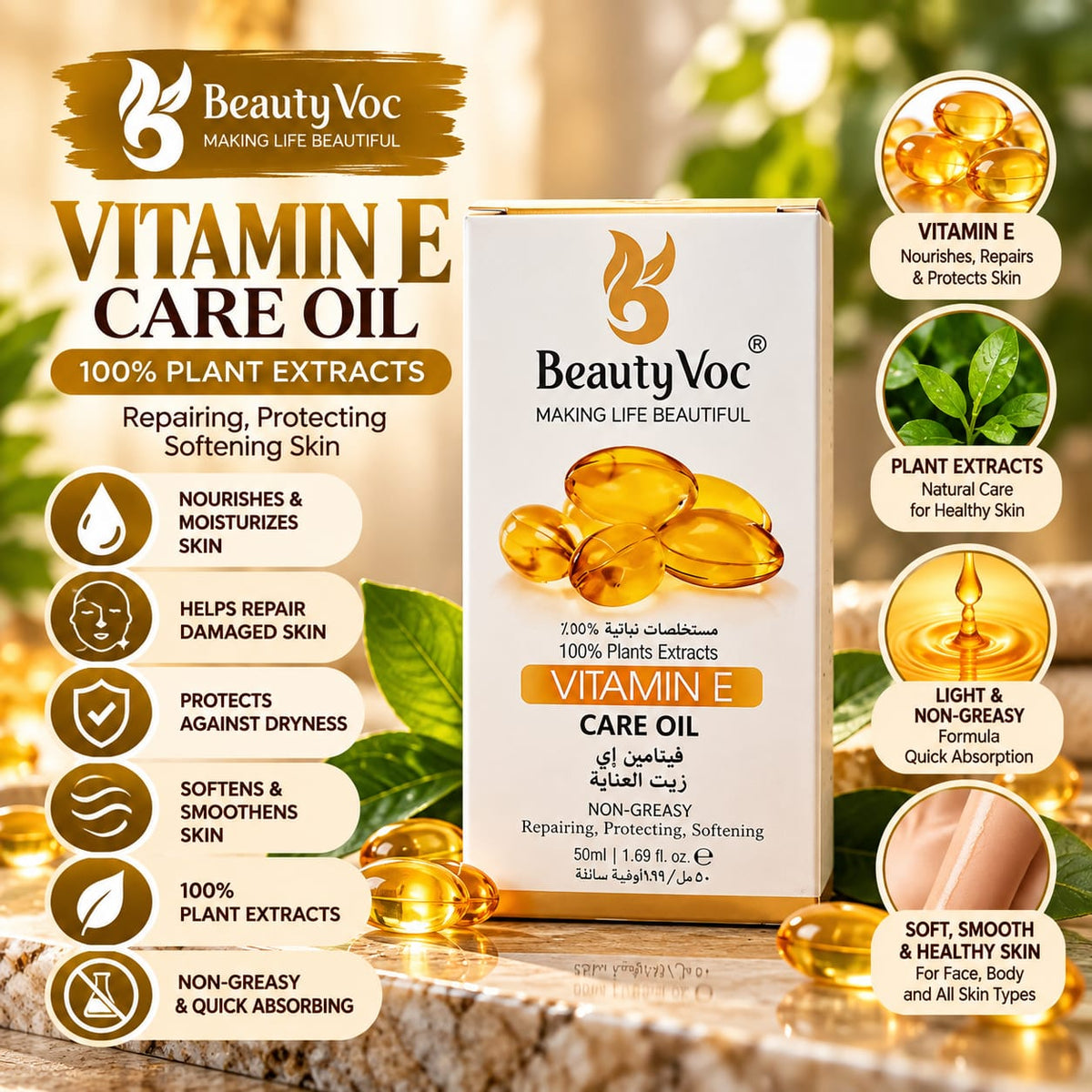 BEAUTY VOC VITAMIN E CARE OIL 50ML