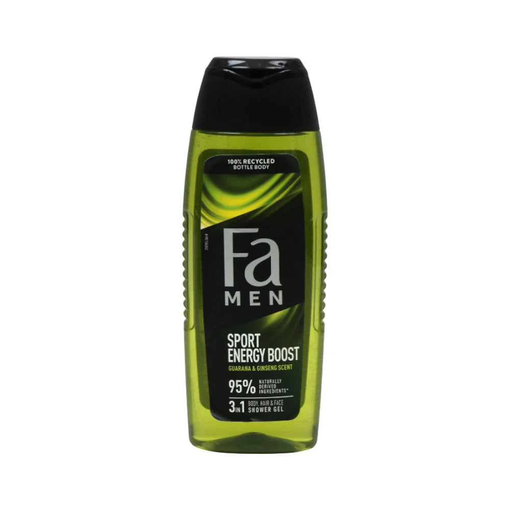 Fa Men Sport Energy Boost 3in1 Body Hair & Face Shower Gel – 250 ml