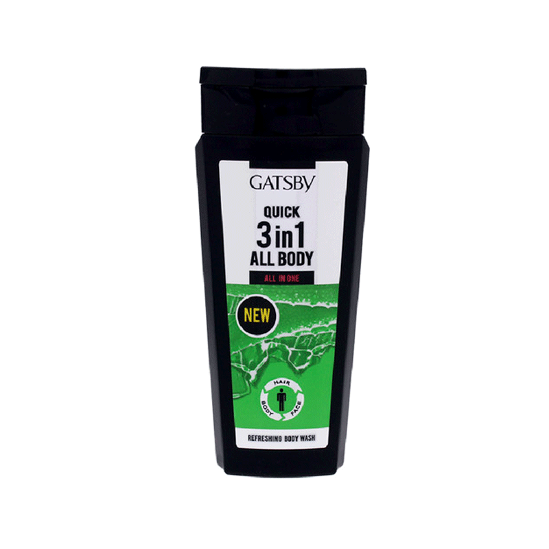 Gatsby Quick 3in1 All Body Refreshing Body Wash – 250 ML