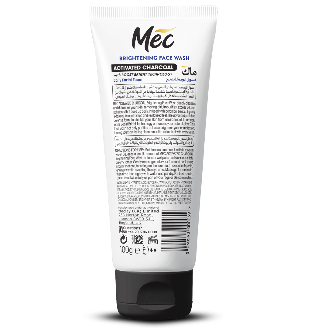 MEC Brightening Face Wash – Activated Charcoal (100 g)
