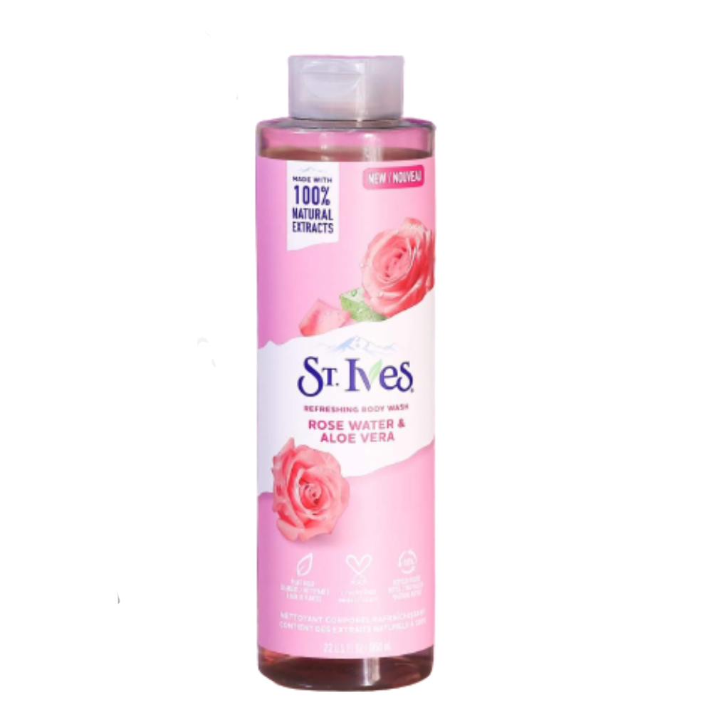 St. Ives Refreshing Body Wash Rose Water & Aloe Vera – 650 ml