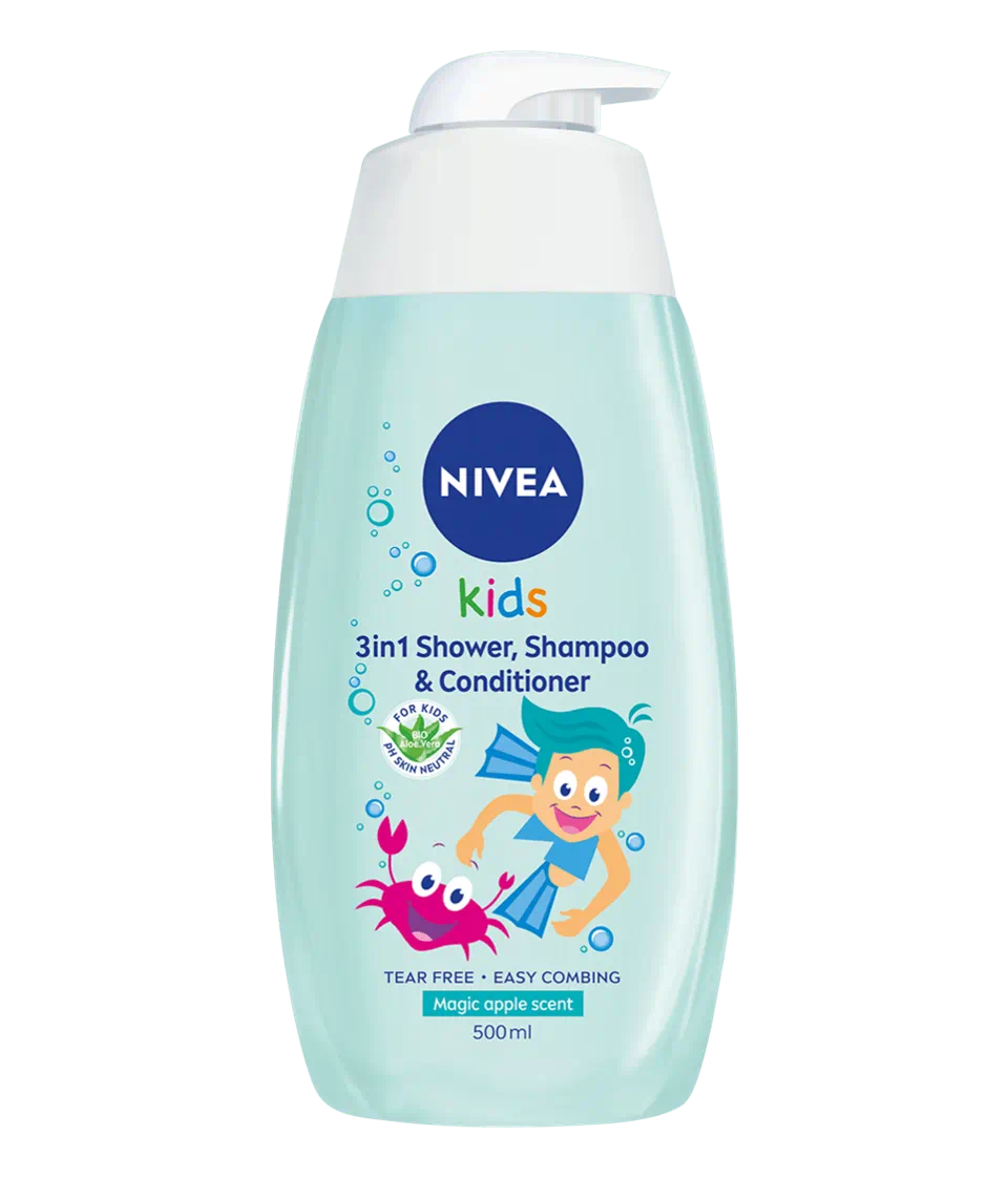 Nivea Kids 3in1 Shower, Shampoo & Conditioner Magic Apple Scent – 500 ML