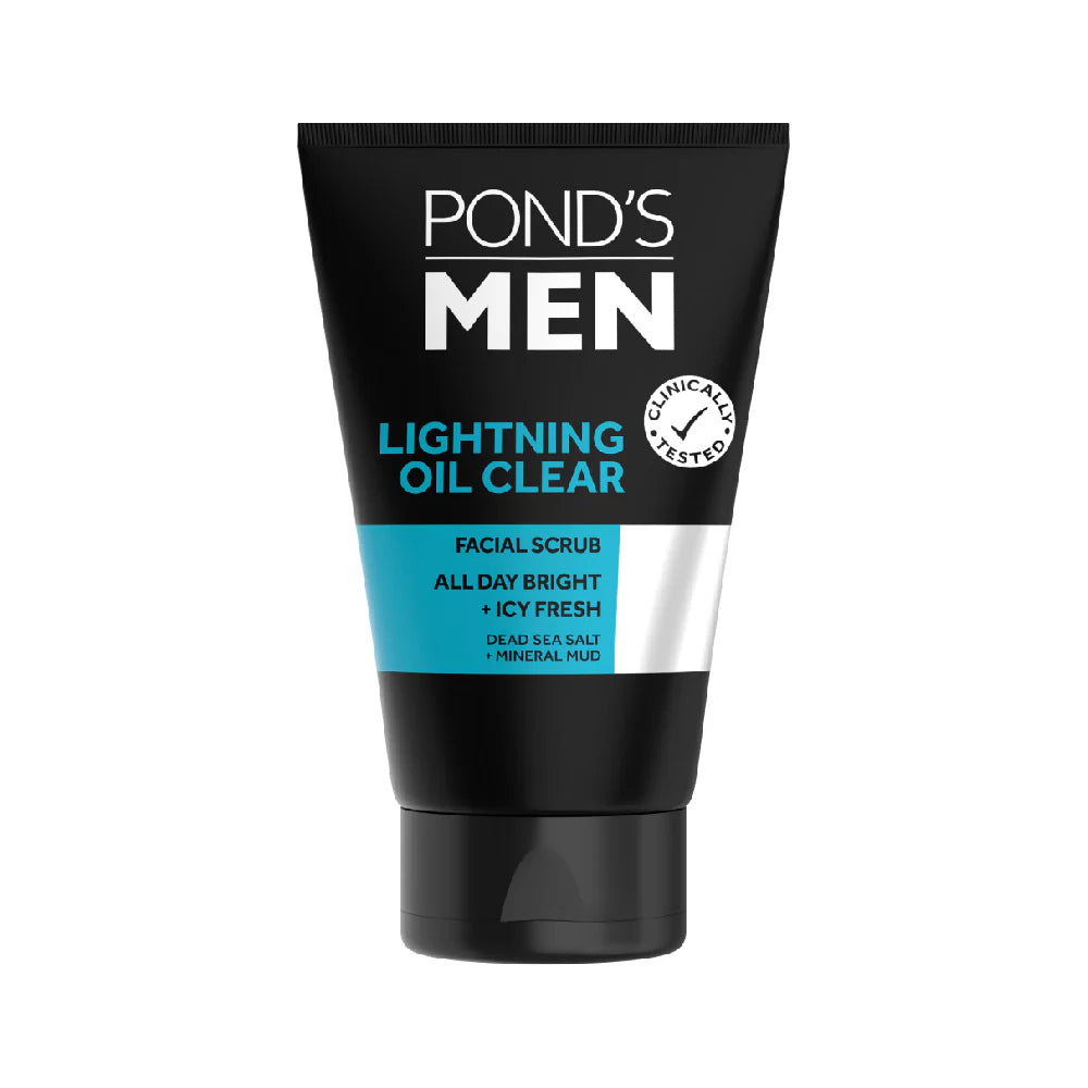 Pond's Men Oil Control & Comedo Removal Icy Scrub Face Wash – 100g