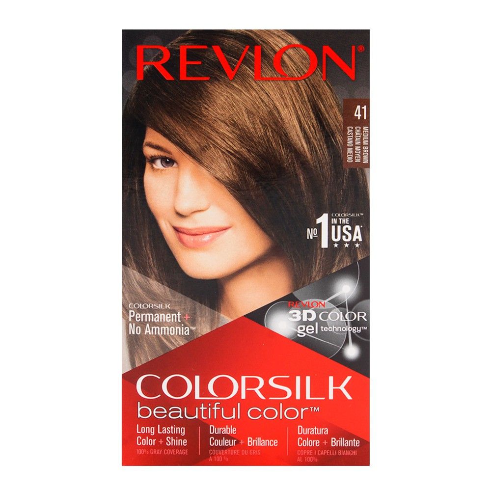 Revlon Colorsilk Beautiful Color Hair Dye Shade 41 Medium Brown