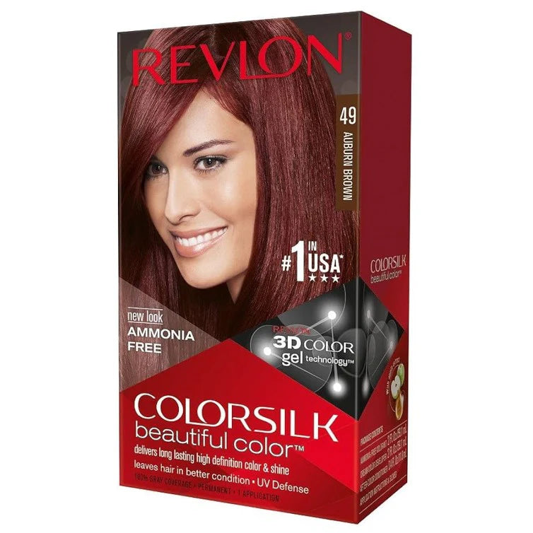 Revlon Colorsilk Beautiful Color Hair Dye Shade 49 Auburn Brown