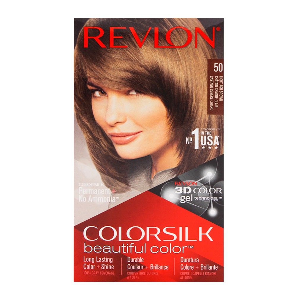 Revlon Colorsilk Beautiful Color Hair Dye Shade 50 Light Ash Brown