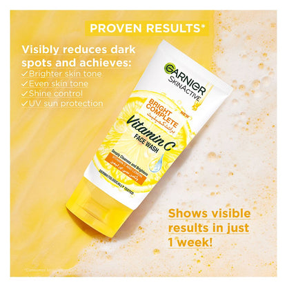 Garnier Bright Complete Vitamin C Face Wash (100 ml)