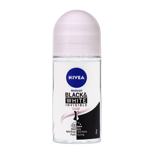 NIVEA Black & White Clear Roll-On – 25 ml