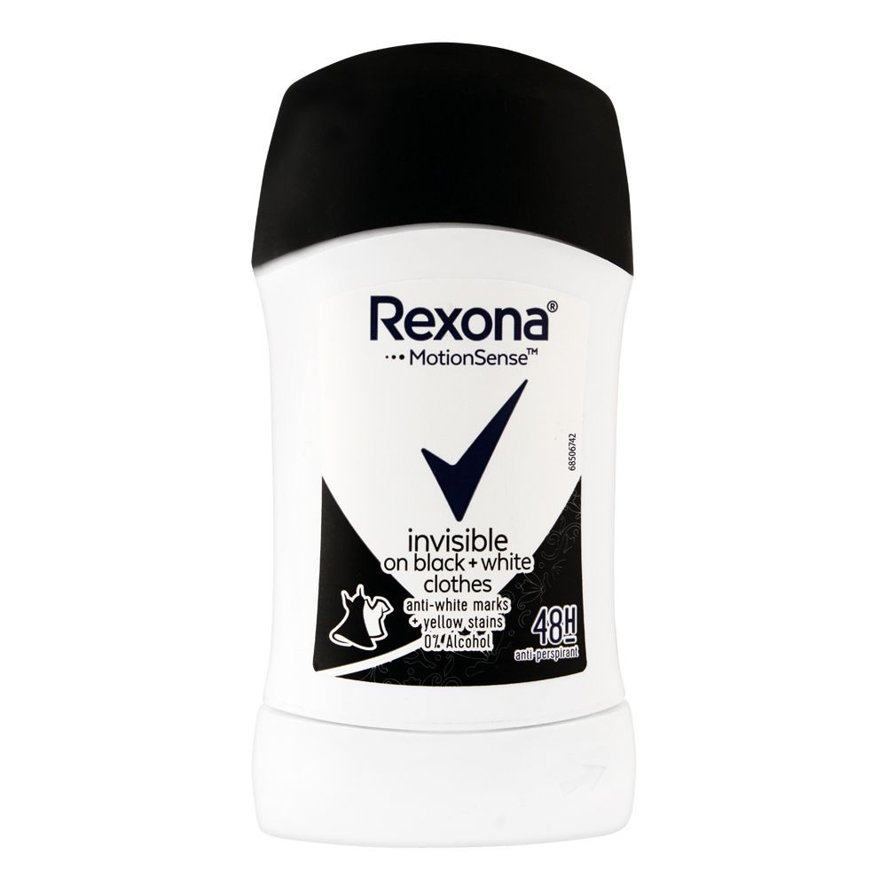 Rexona MotionSense Invisible on Black + White Clothes Anti-Perspirant Stick – 40 g