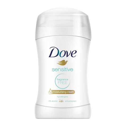 Dove Sensitive Antiperspirant Stick (Fragrance Free) – 40 g
