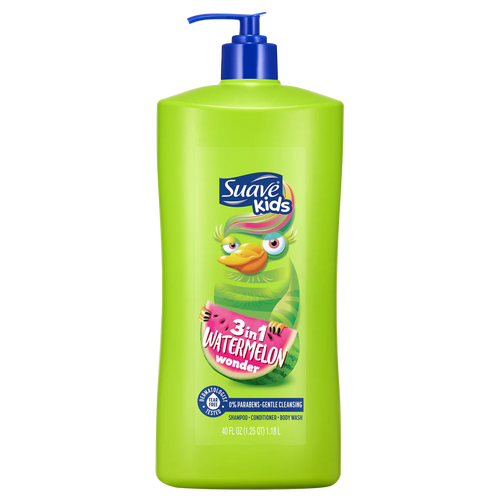 Suave Kids 3 in 1 Watermelon Wonder Shampoo + Conditioner + Body Wash - 532 ml