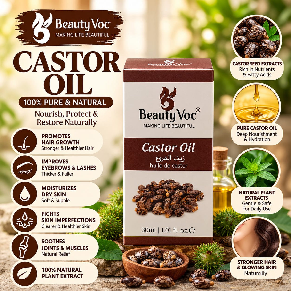 BEAUTY VOC CASTOR OIL 30ML