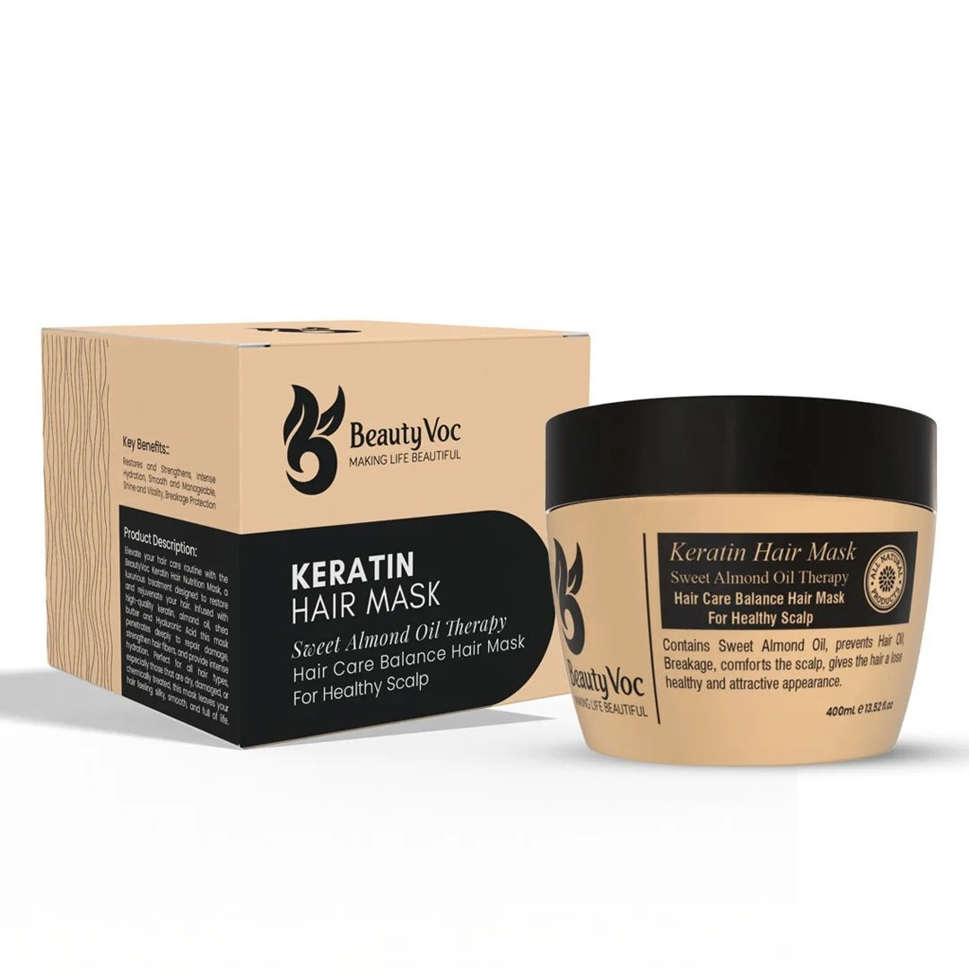 BEAUTY VOC KERATIN HAIR MASK 400ML