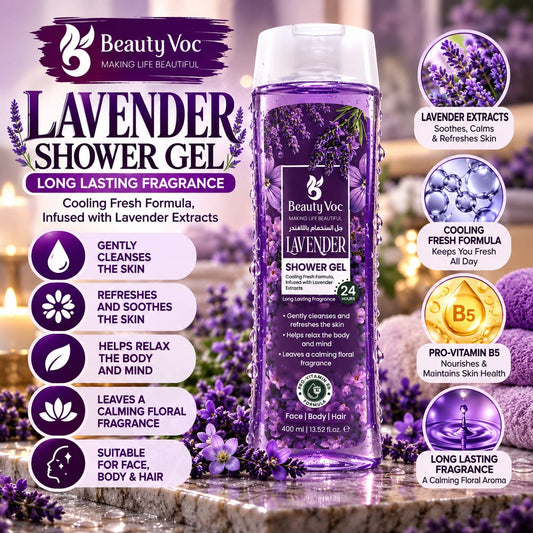 BEAUTY VOC LAVENDER SHOWER GEL 400ML
