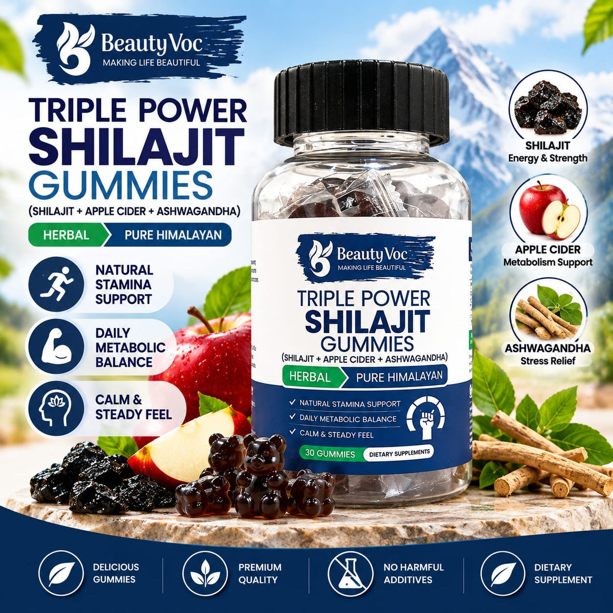 BEAUTY VOC TRIPLE POWER SHILAJIT GUMMIES