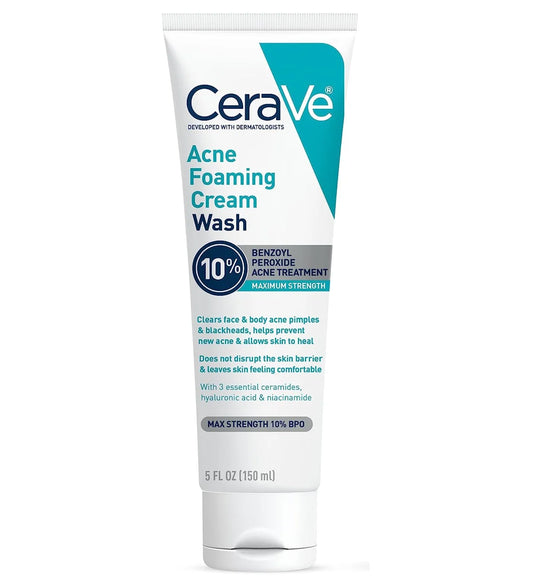 CERAVE ACNE FOAMING CREAM WASH 10% BPO 150ML