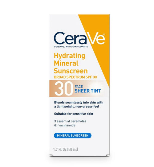 CERAVE HYDRATING MINERAL SUNSCREEN SPF30 DEEP SHEER