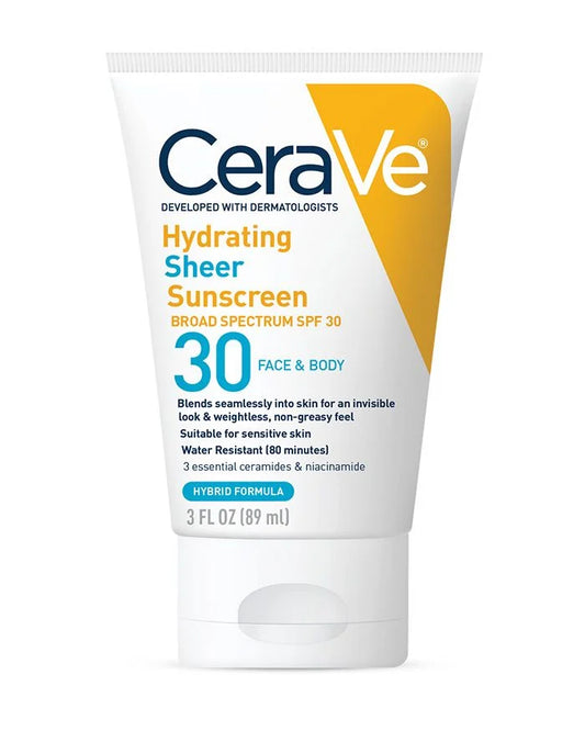 CERAVE HYDRATING SHEER SUNSCREEN SPF30 150ML