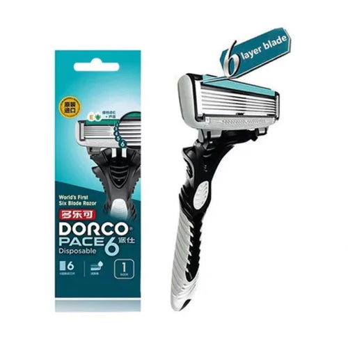 Dorco Pace 6 Portable Razor (6-Blade) – 1 Razor