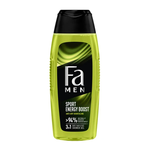 Fa Men Sport Energy Boost 3in1 Body Hair & Face Shower Gel – 400 ml