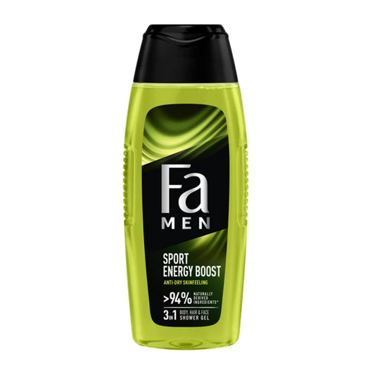 Fa Men Sport Energy Boost 3in1 Body Hair & Face Shower Gel – 400 ml