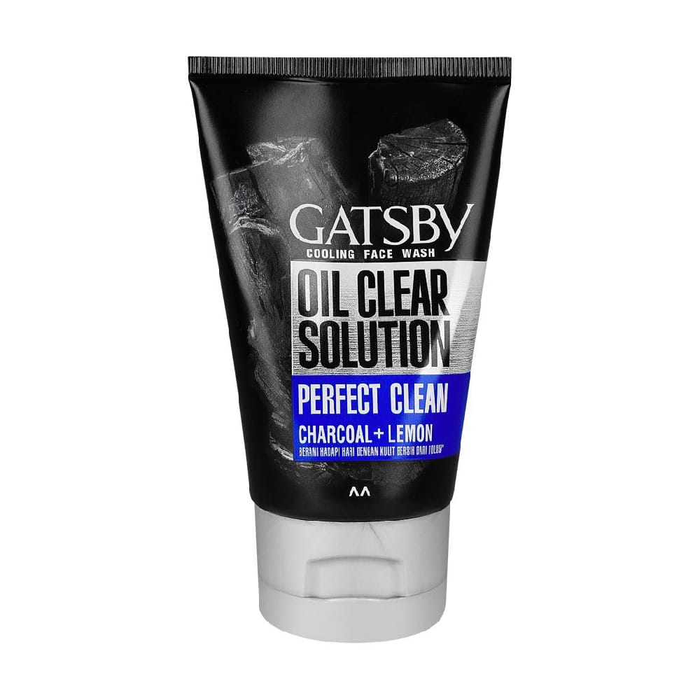 Gatsby Cooling Face Wash Oil Clear Solution Perfect Clean Charcoal + Lemon - 100g