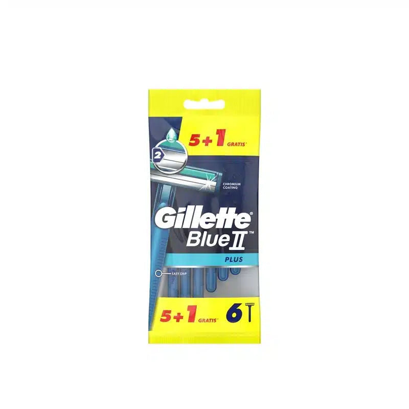 Gillette Blue II Plus Razors Pack – 6 pcs (5+1)