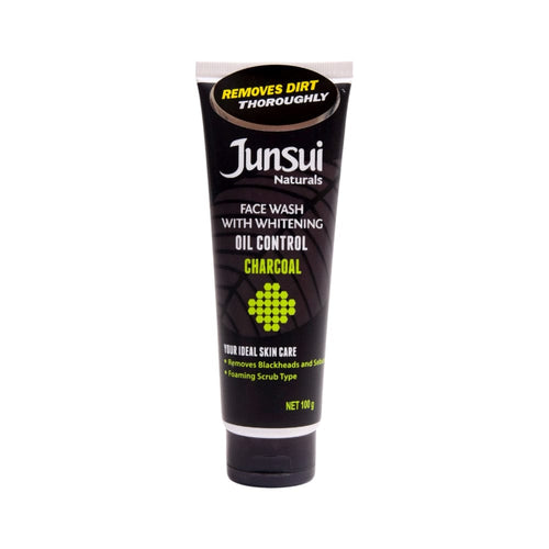 Junsui Naturals Face Wash with Whitening Oil Control Charcoal – 100g