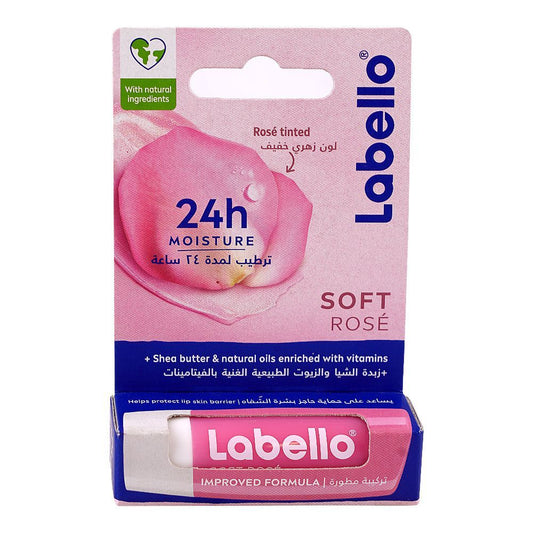 Labello 24h Melt-In Moisture Soft Rosé Lip Balm – 4.8g