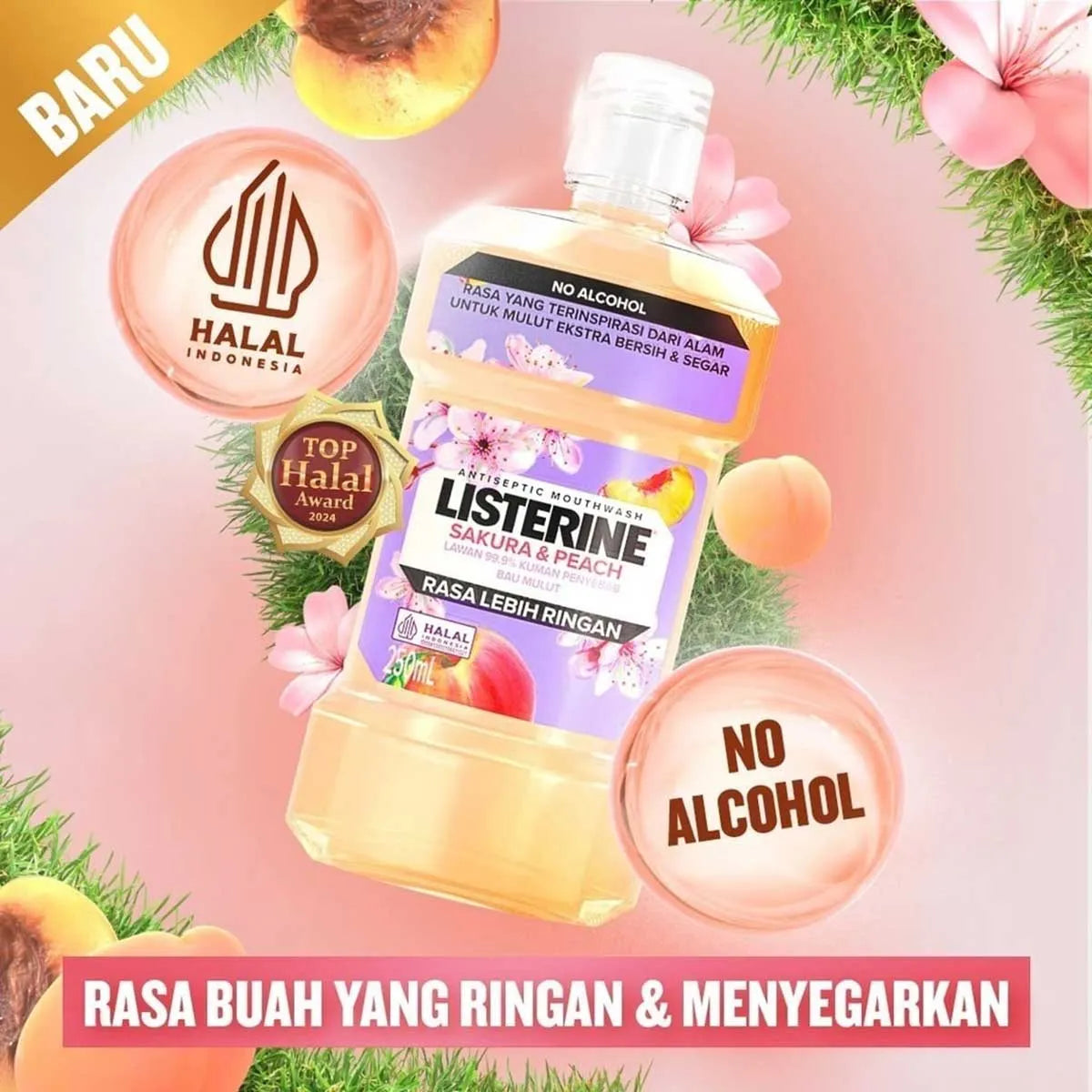Listerine Sakura & Peach Mouthwash - 250ml