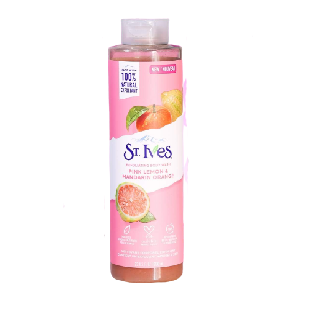 St. Ives Exfoliating Body Wash Pink Lemon & Mandarin Orange — 650 ml