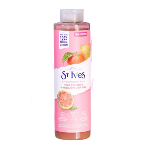 St. Ives Exfoliating Body Wash Pink Lemon & Mandarin Orange — 650 ml