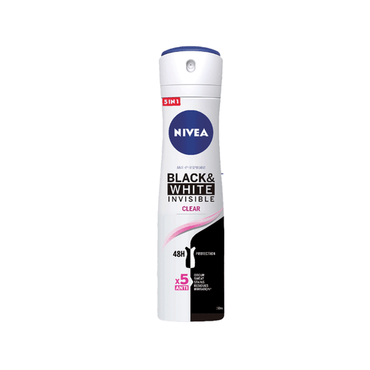 Nivea Black & White Invisible Clear Anti-Perspirant – 150 ML
