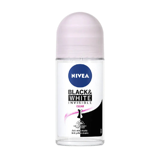 Nivea Black & White Invisible Clear Roll-On – 50 ML