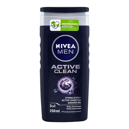 Nivea Men Active Clean 3in1 Shower Gel – 250 ML