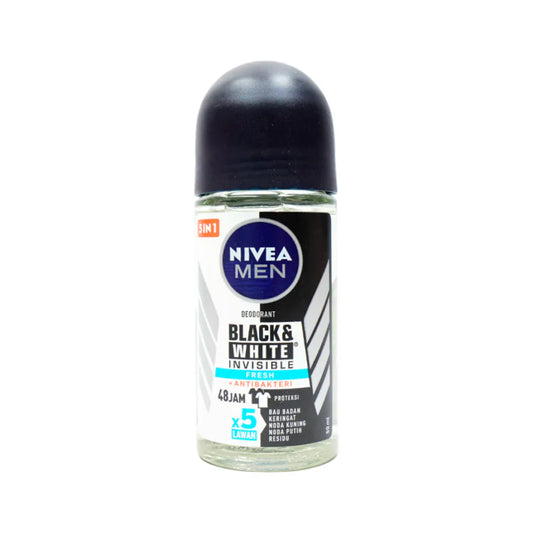 Nivea Men Black & White Invisible Fresh Roll-On – 50 ML