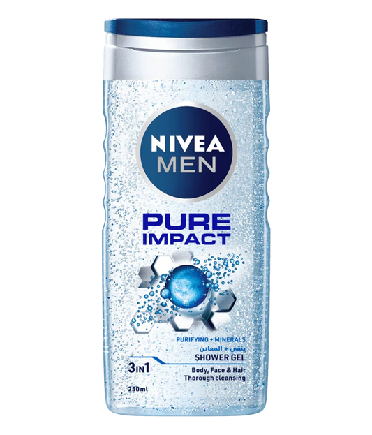 Nivea Men Pure Impact 3in1 Shower Gel – 250 ML