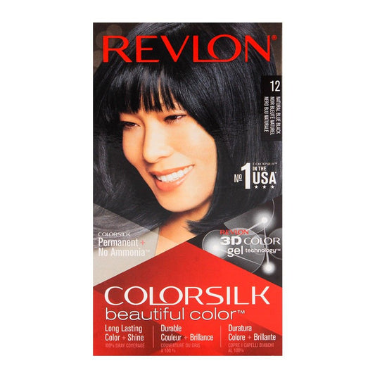 Revlon Colorsilk Beautiful Color Hair Dye Shade 12 Natural Blue Black
