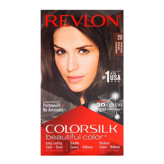 Revlon Colorsilk Beautiful Color Hair Dye Shade 20 Brown Black