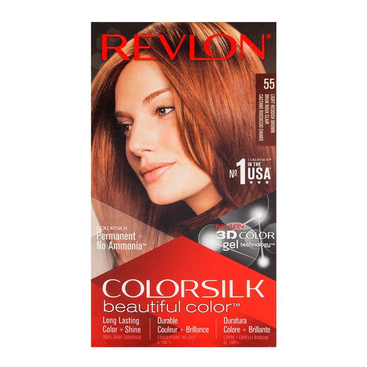 Revlon Colorsilk Beautiful Color Hair Dye Shade 55 Light Reddish Brown